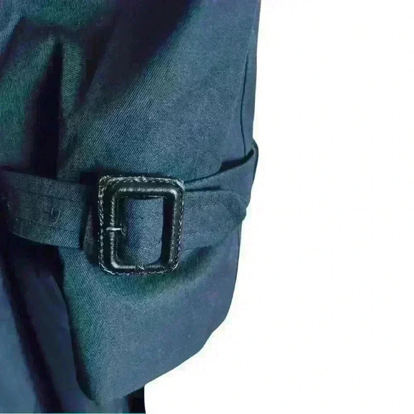 Vintage Nordstrom Navy Blue Mens  Trenchcoat - Picture 8 of 10